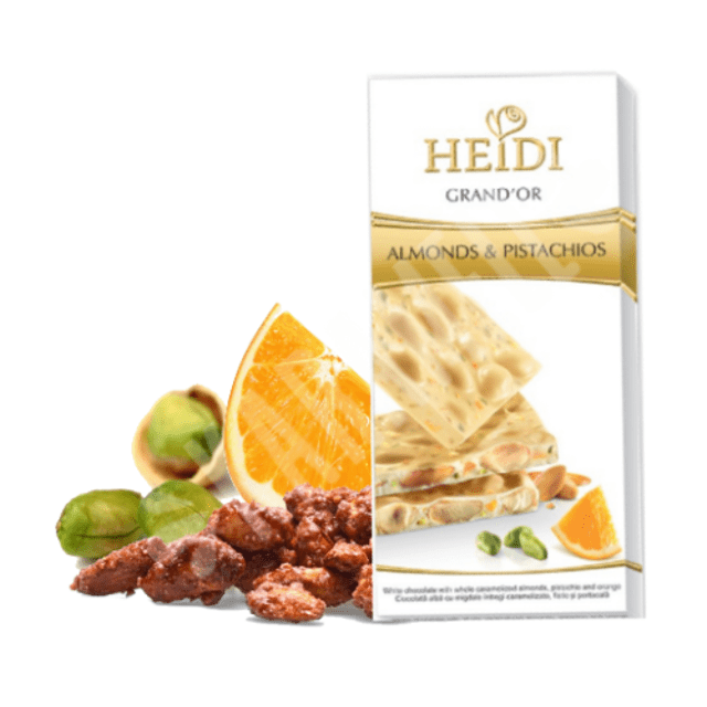 Chocolate Branco Heidi Grand'or Almonds & Pistachio - Romênia