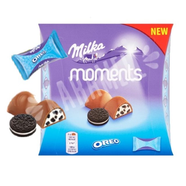 Bombons Chocolate Milka Moments Oreo - Importado Hungria