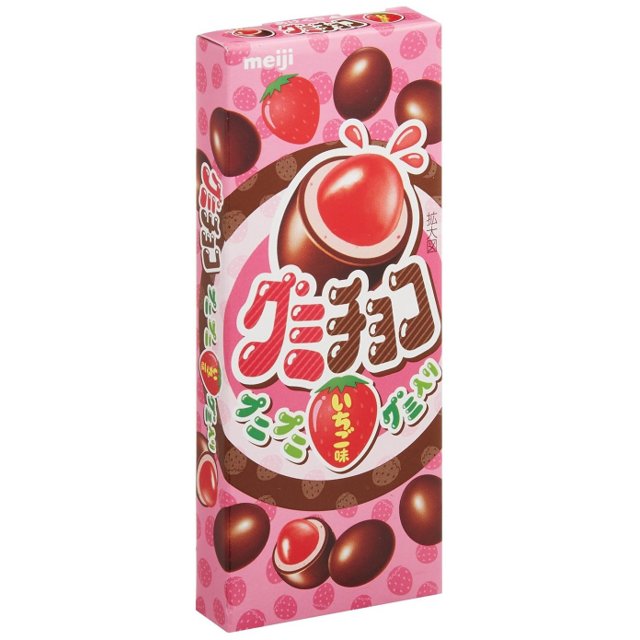 Doces do Japão - Meiji - Gotas de Chocolate com Morango