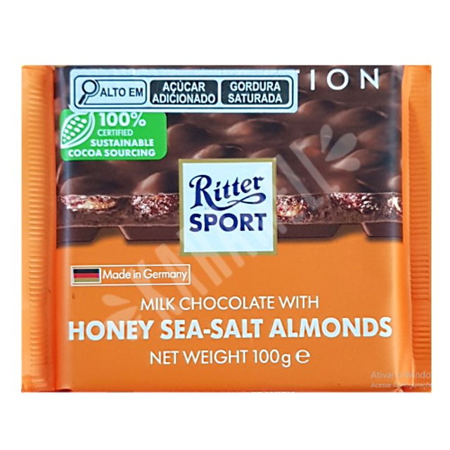 Chocolate Ritter Sport Honey Sea Salt Almonds - Alemanha