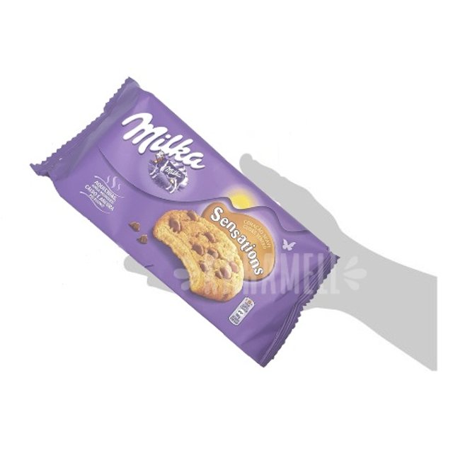 Biscoito Cookies Sensations - Milka Coração Suave - Importado Chile