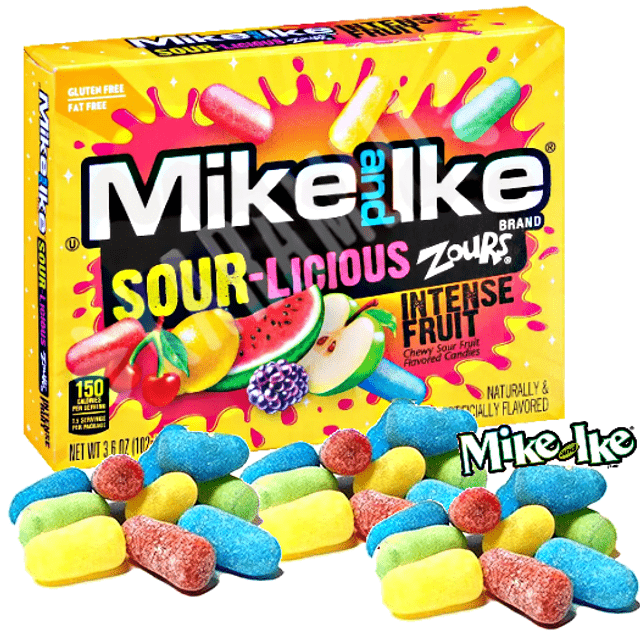 Mike and Ike Sour Licious - Intense Fruit - Importado USA