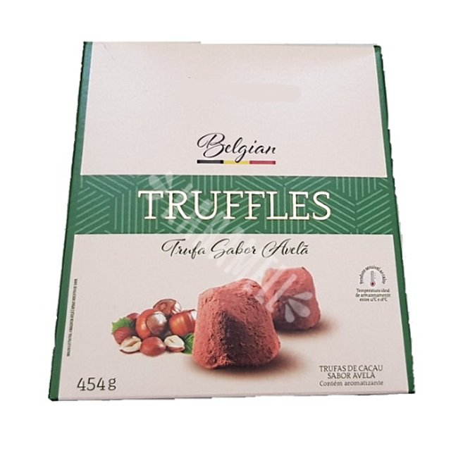 Trufa sabor Avelã 454g - Belgian Truffles - Importado Bélgica
