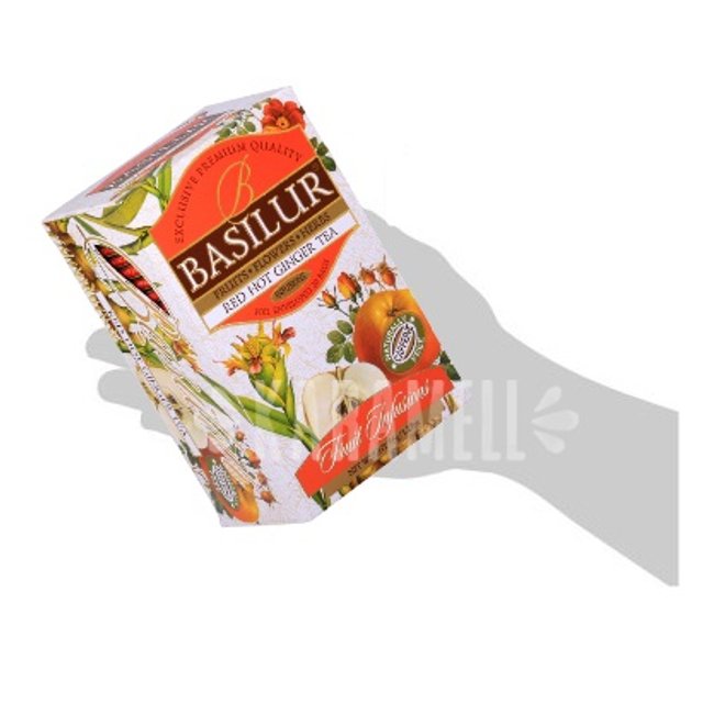 Chá Basilur - Fruit Infusions Red Hot Ginger Tea - Importado Sri Lanka