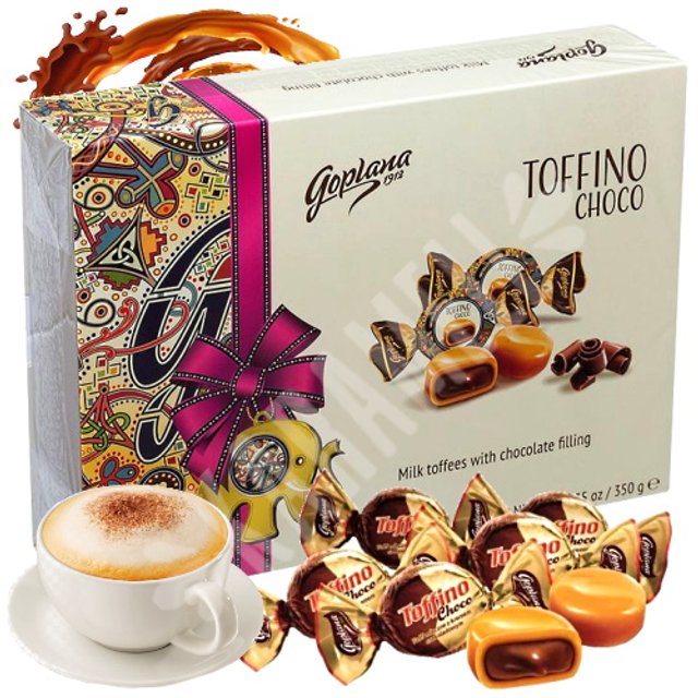 Toffino Choco Goplana - Caramelo de Leite Recheado Chocolate - Polônia