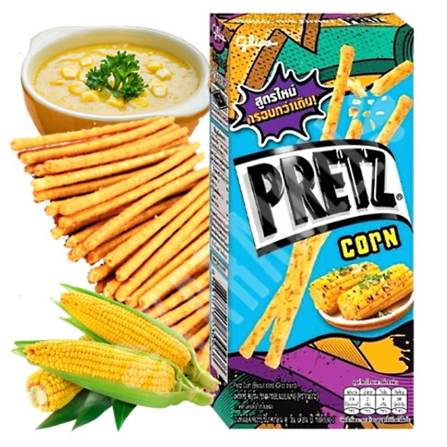 Pretz Corn Biscoito sabor Milho - Glico - Importado Tailândia