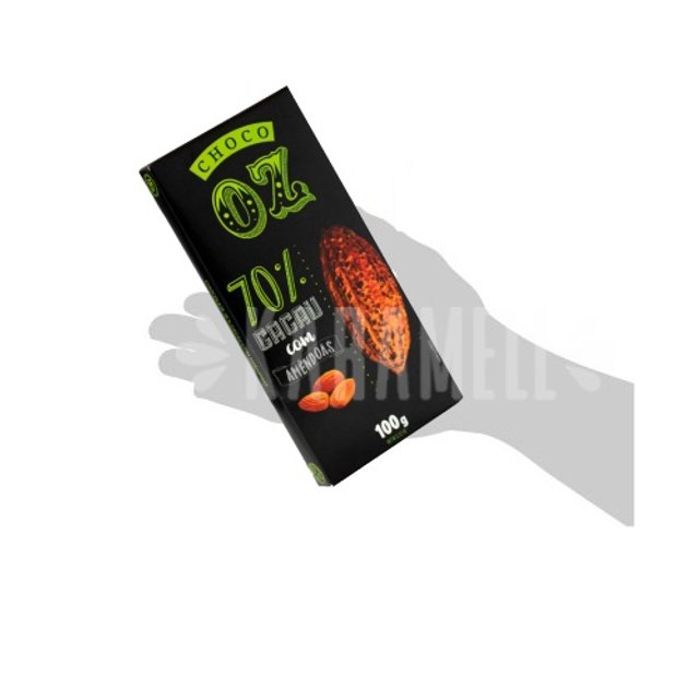 Chocolate 70% Cacau com Amendoas - ATACADO 6X - Choco OZ