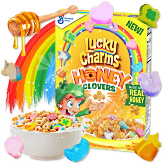 Lucky Charms Honey Clovers Cereal, 309g/10.9 oz, Box 