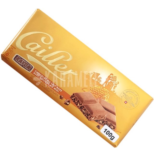 Chocolate Cailler Rayon Lait Nougat Au Miel - Importado Suiça