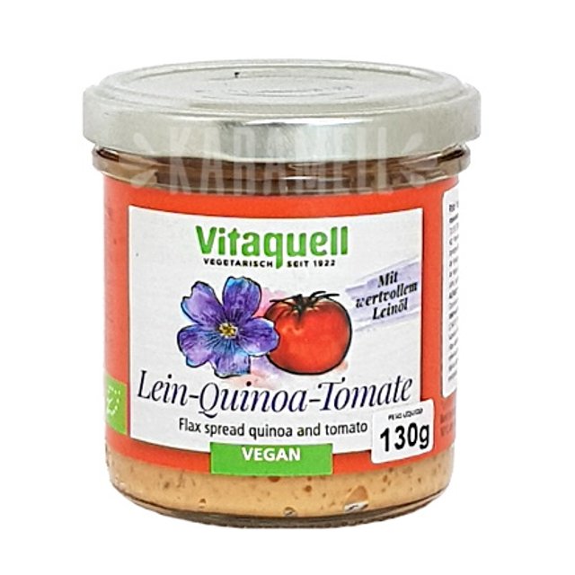 Pate Vegano Tomate & Quinoa & Linhaça - Vitaquell - Alemanha
