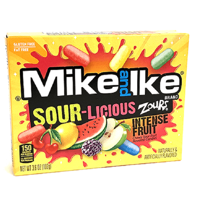 Mike and Ike Sour Licious - Intense Fruit - Importado USA