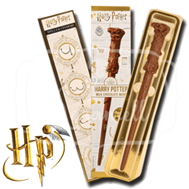 Varinha mágica de chocolate Harry Potter com feitiço - Importado