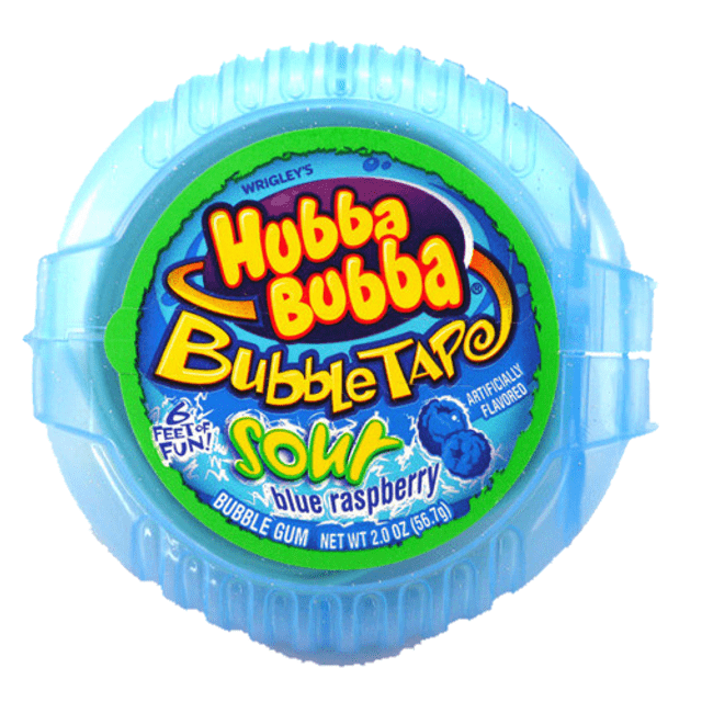 Hubba Bubba Bubble Tape - Sour Blue Raspberry - Importado dos EUA