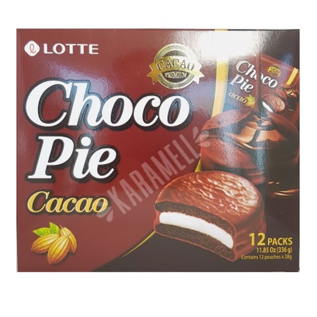 Alfajor Chocolate Cacau - Choco Pie Cacao Lotte - Coréia do Sul