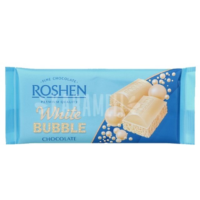 Chocolate White Bubble - Roshen - Importado Ucrânia