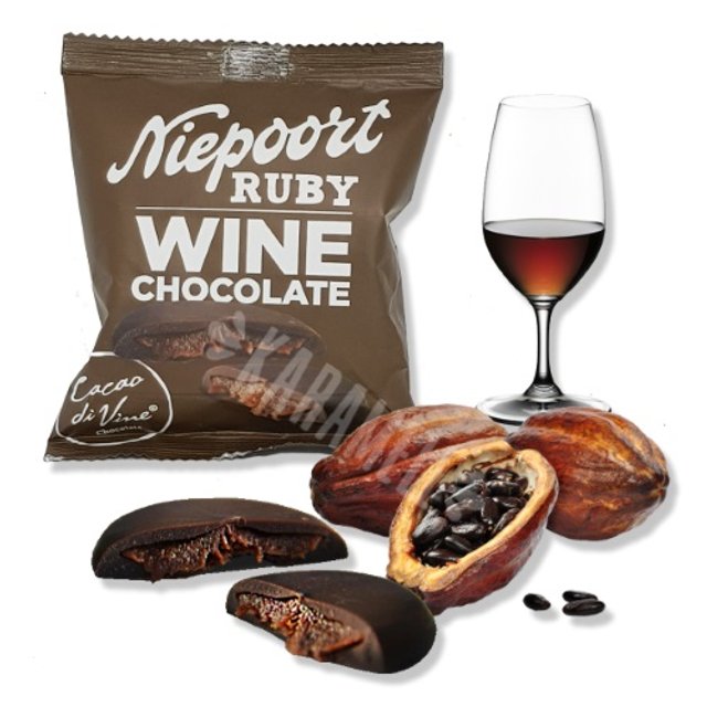 Bombons Wine Chocolate Negro Niepoort Ruby - Cacao Di Vine - Portugal