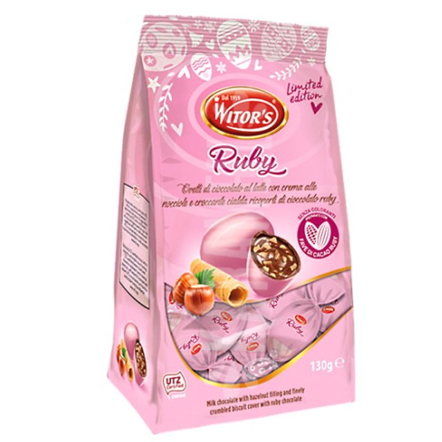 Ruby Praline Creamy Hazelnut Biscuit - Witor's - Importado Itália