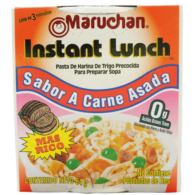Instant Lunch Maruchan - Macarrão Instantâneo Sabor Carne