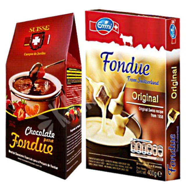 Kit Box de Inverno 02 Itens - Fondue De Queijo e Chocolate