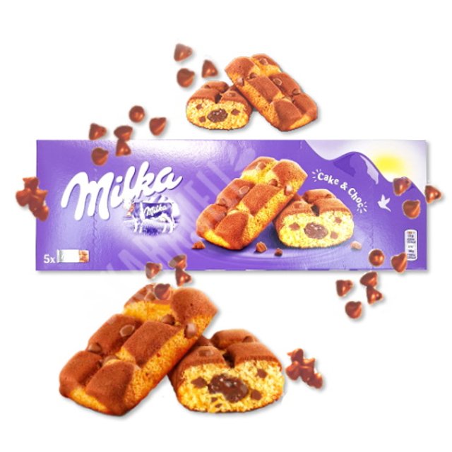 Cake & Choc Milka - Biscoito Recheio Chocolate  - Importado Romênia