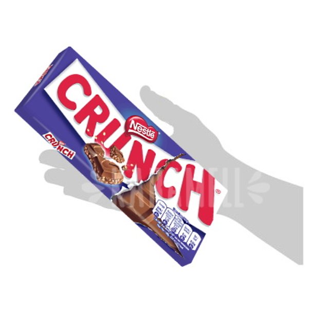 Barra Crunch 100g - Chocolate Crocante Nestle - Importado Chile