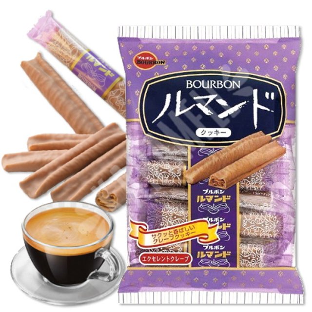 Biscoito Folhado Coberto Lumonde Cookie - Bourbon - Importado Japão