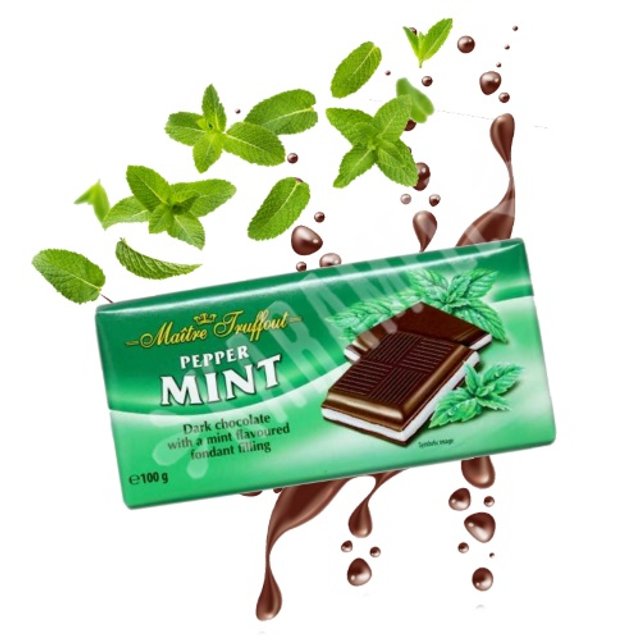 Chocolate Meio Amargo Recheio Menta - Maitre Truffout - Áustria