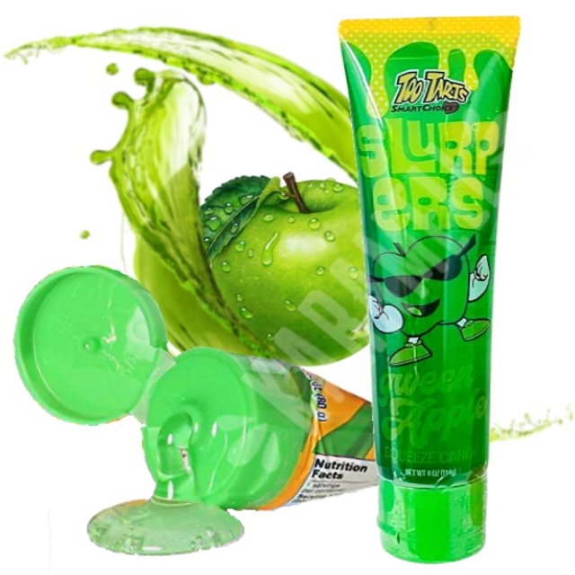 Bala Líquida Slurpers Green Apple Squeeze Candy - Importado