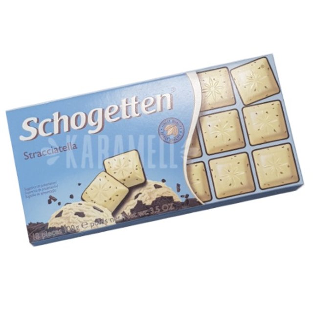 Chocolate Branco com Lascas de Cacau - Stracciatella Schogetten - Alemanha