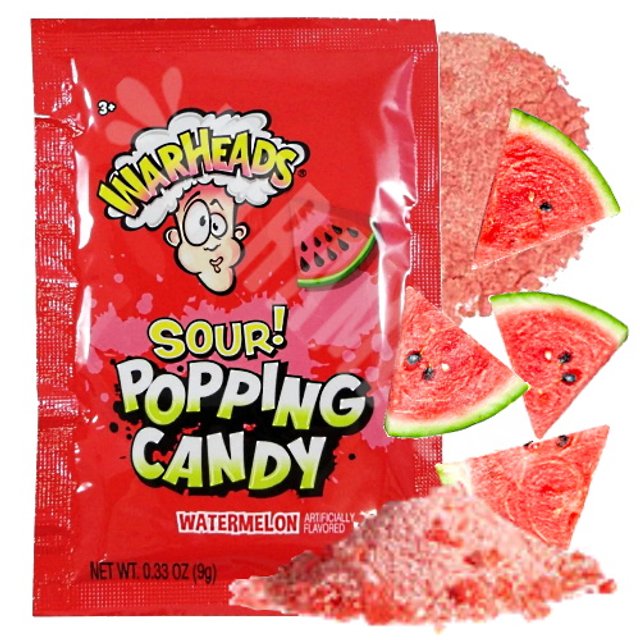 Bala Explosiva Warheads Sour Popping Candy Watermelon - Importado