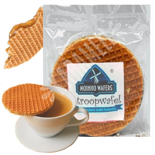 Moinho Wafers Stroopwafel - Biscoito Tipo Holandês