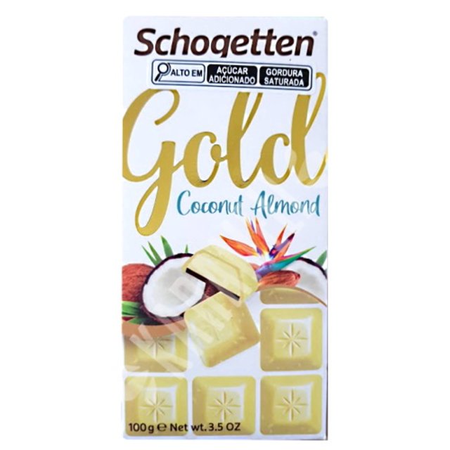 Chocolate Schogetten Gold Coconut Almond - Importado Alemanha