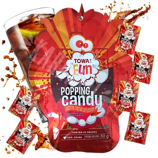 Bala Explosiva Popping Candy Sabor Cola - Towa Fun