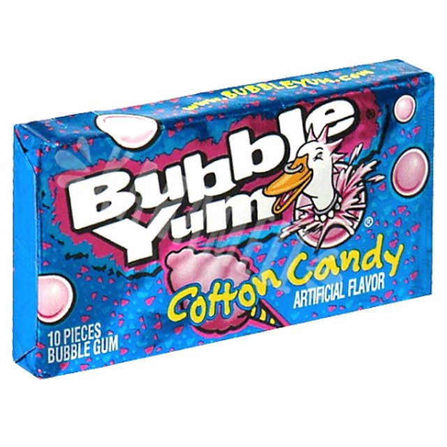Chiclete Bubble Yum Cotton Candy 80g - Importado México