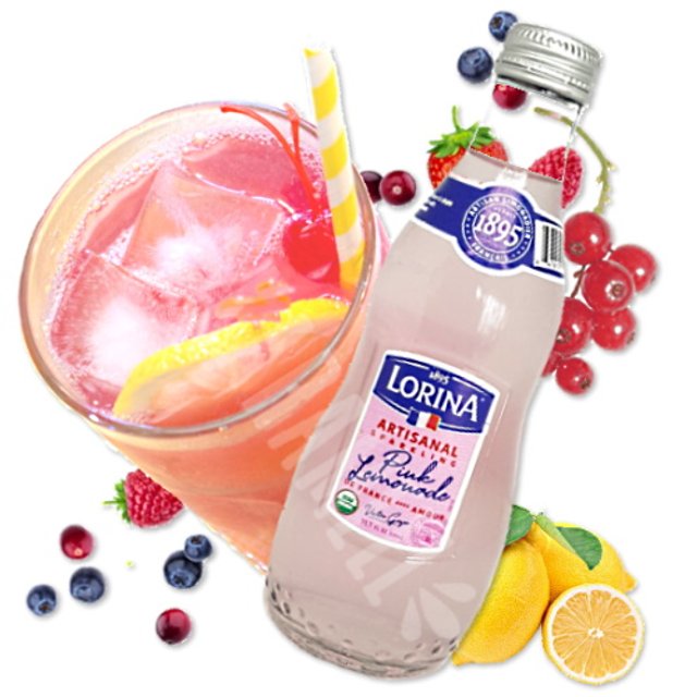 Àgua com Gás Saborizada Pink Lemonade - Lorina - Importado França