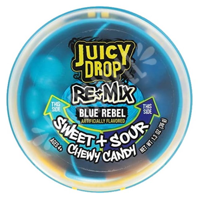 Balas Juicy Drop Re Mix Sweet Sour Sabor Blue Rebel Turquia