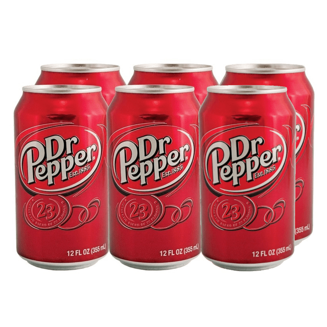 Refrigerantes Importados dos EUA - KIT 6 Latas - Dr. Pepper