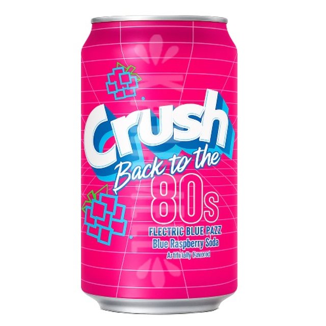 Refrigerante Crush Back to the 80s Eletric Blue Raspberry - EUA ...