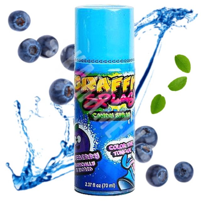 Bala Líquida Graffiti Splash Candy Spray Sabor Blueberry - Importado