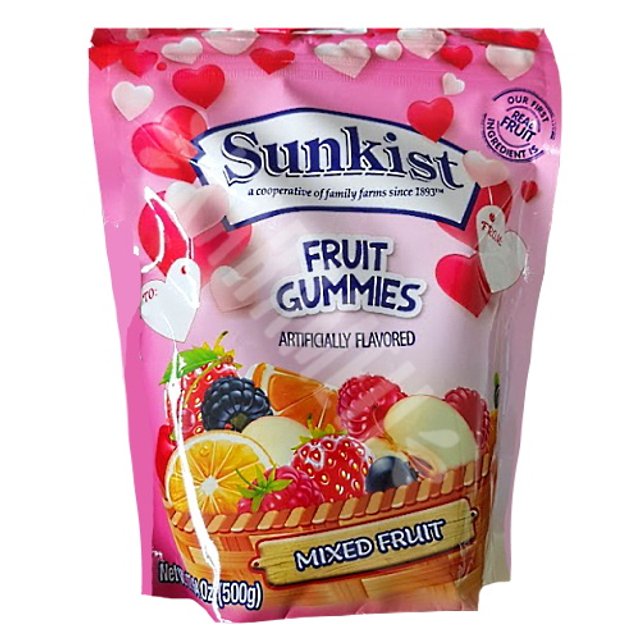 Balas Fruit Gummies  Mixed Tutti Frutti - Sunkist - Importado Turquia