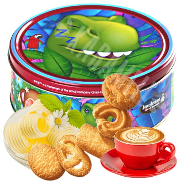 Biscoitos Butter Cookies Jacobsens Emoji Dinosaur - Dinamarca
