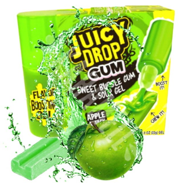 Chiclete Juicy Drop Bubble Gum - Apple Attack - Importado