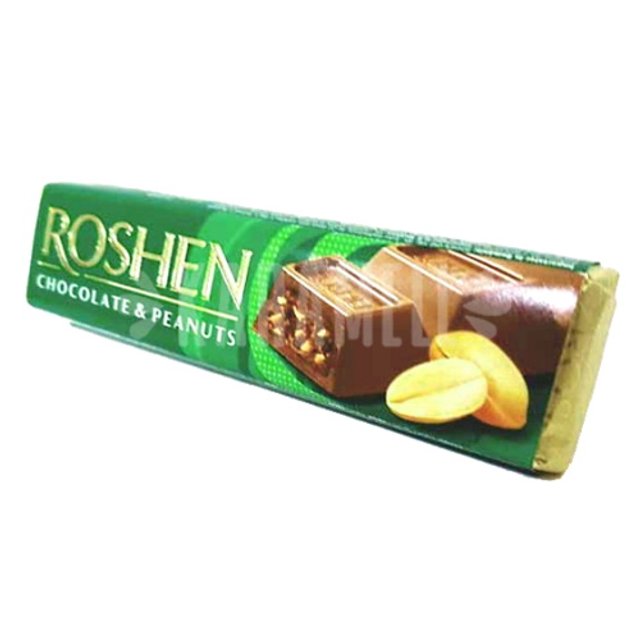 Chocolate Bar with Peanuts - Roshen - Hungria