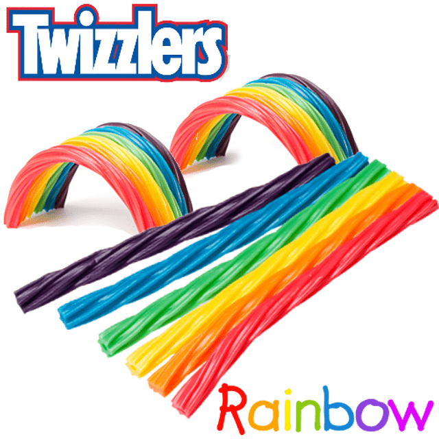 Kit 10x Tiras - Twizzlers Rainbow - Edição ULTRA Especial - Importado EUA