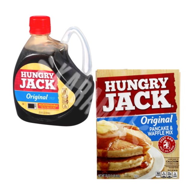Kit Calda e Mistura Massa para panqueca e Waffle - Hungry Jack Waffle Mix - EUA