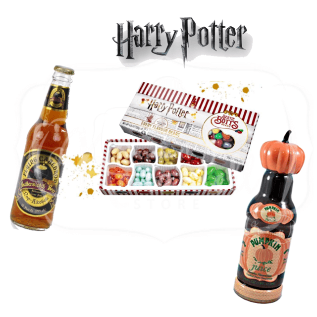 Kit Trio Harry Potter - Suco Abóbora + Feijõezinhos + Cerveja Amanteigada - USA