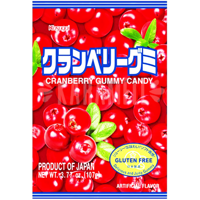 Balas Gummy Cranberry Kasugai - ATACADO 6X - Importado do Japão