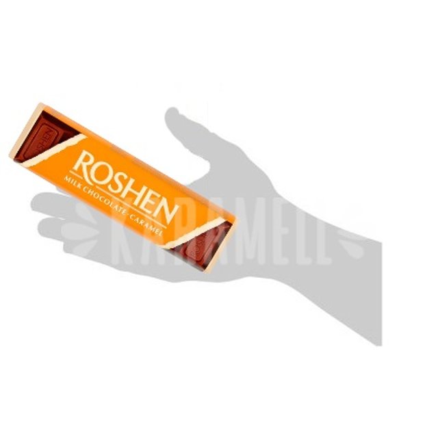 Chocolate ao leite da Roshen com Recheio Caramelo - Importado da Hungria