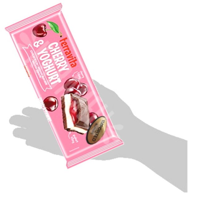 Chocolate ao Leite Terravita Cherry Yoghurt - Importado Polônia