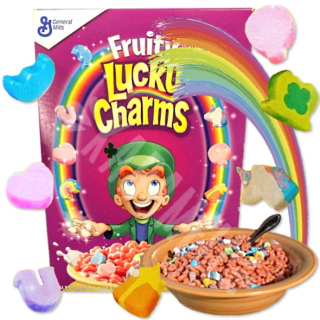 Cereal Lucky Charms Fruity & Marshmallows - General Mills - EUA